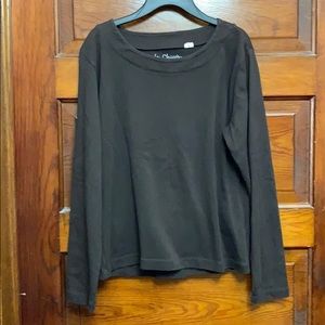 By Chico’s dark brown long sleeve shirt
